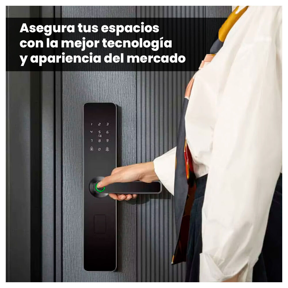 Cerradura Digital Con Huella, Código Y Llave Seguridad Smart image number 2.0