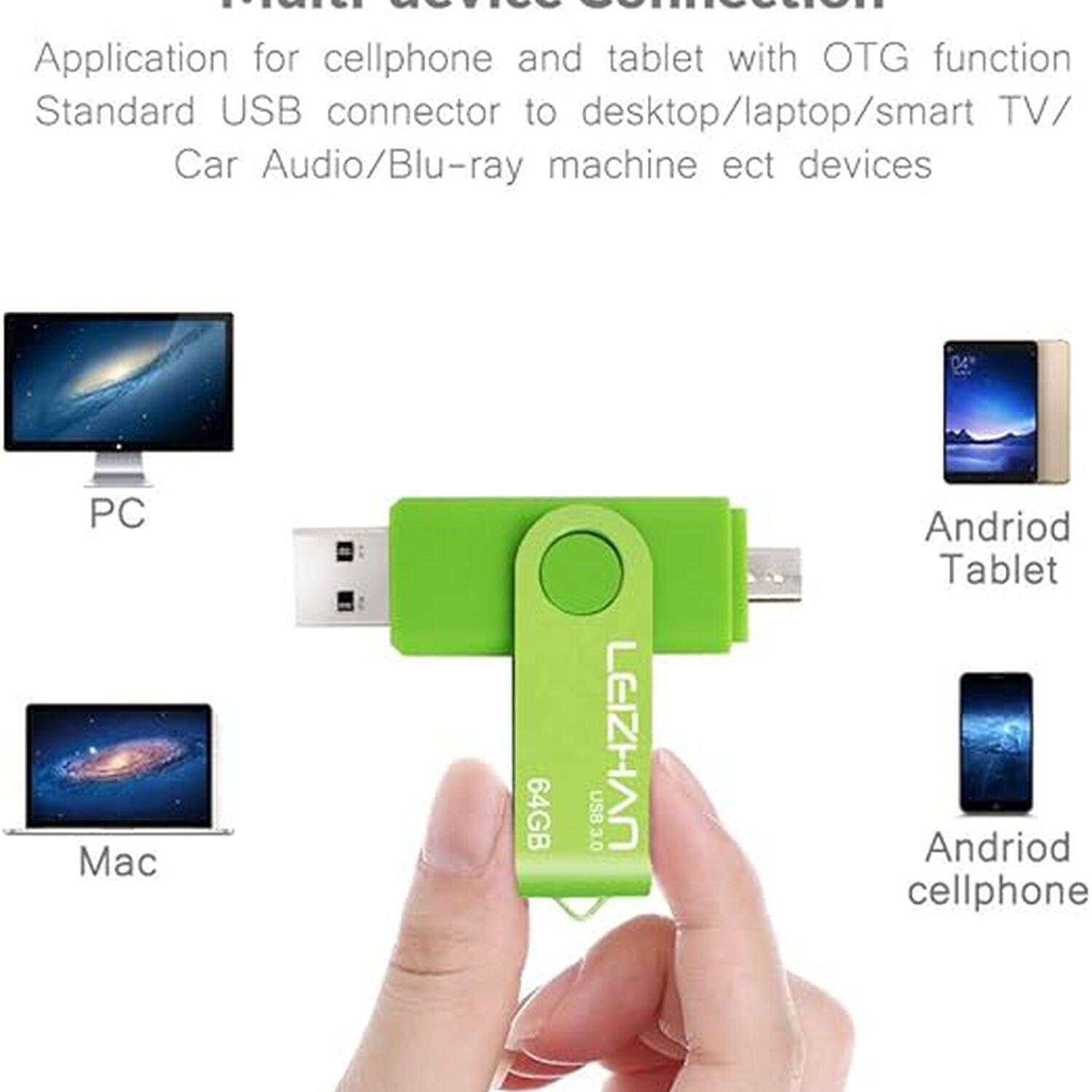 Pendrive Otg Usb Y Micro Usb Booteable 64 Gb image number 4.0