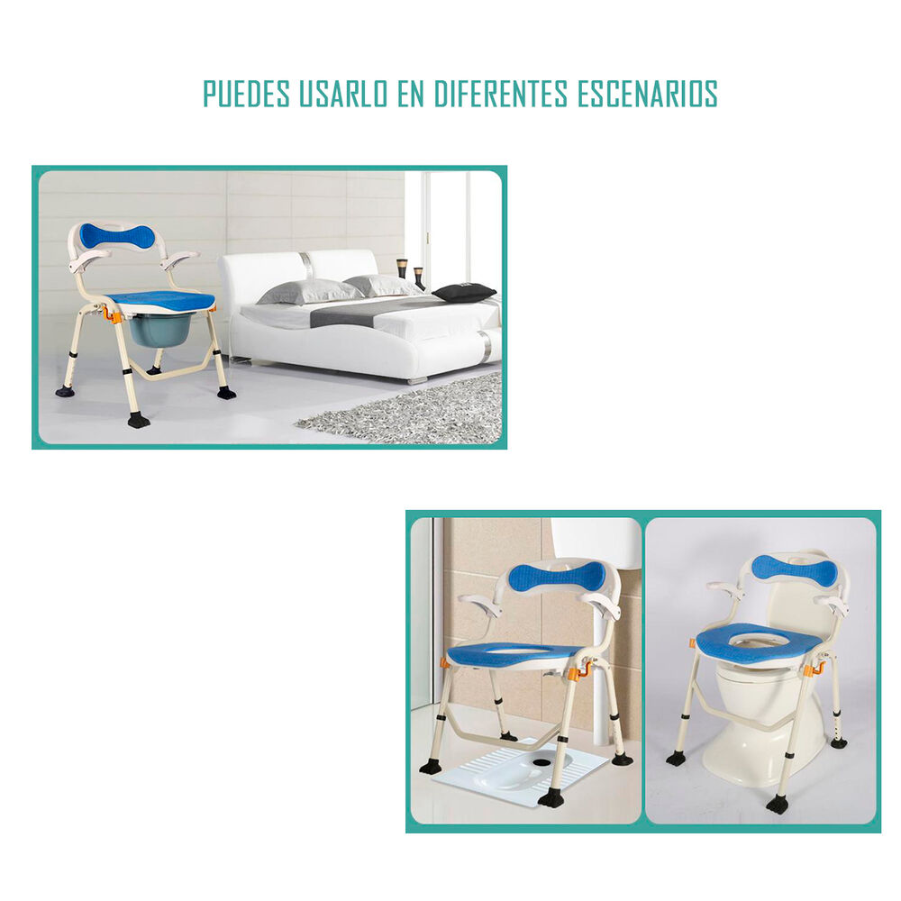Baño Wc Portatil Multifucional 3 En 1 Altura Regulable image number 8.0