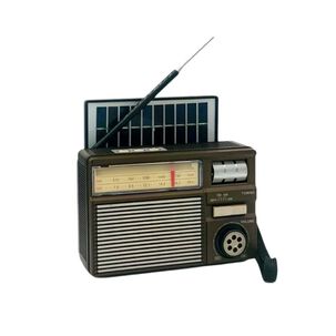 Radio Retro Solar Con Usb Y Bluetooth Port&aacute;til