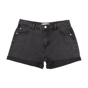 Short Basta Roll Up Tiro Alto Mom Mujer Freedom