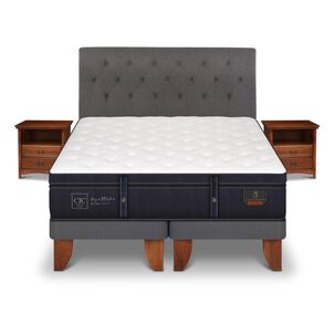Cama Europea Cic Grand Premium / 2 Plazas / Base Dividida + Set De Maderas