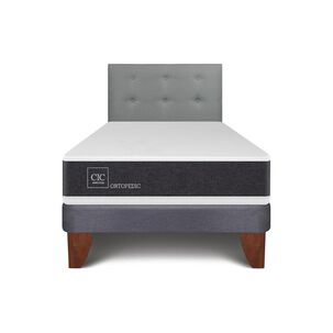 Cama Europea Cic Ortopedic / 1.5 Plazas / Base Normal + Respaldo