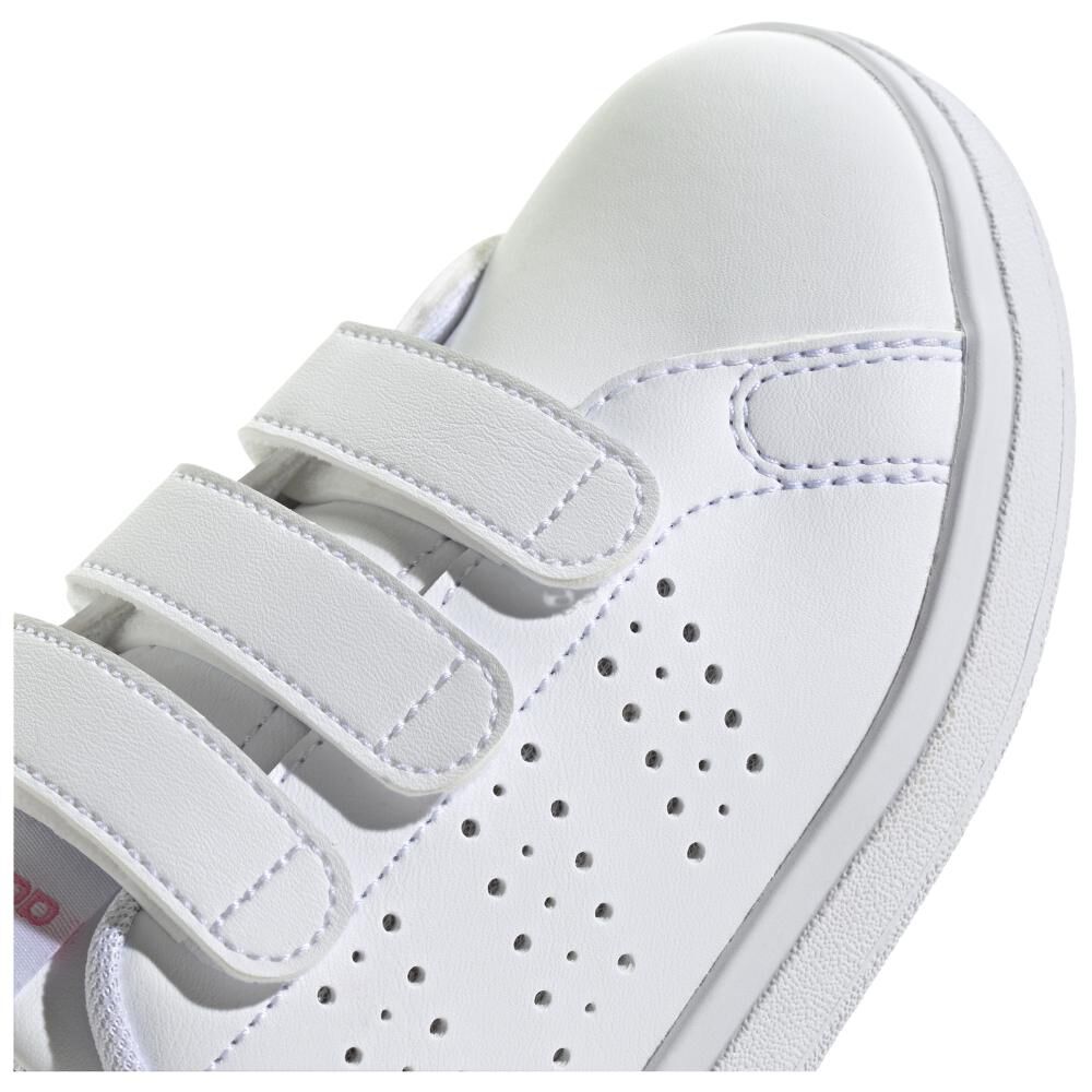 Zapatilla Infantil Niña Adidas Advantage Base 2.0 Blanco/rosado image number 6.0