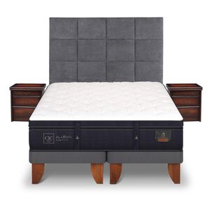 Cama Europea Cic Super Premium / King / Base Dividida + Set De Maderas