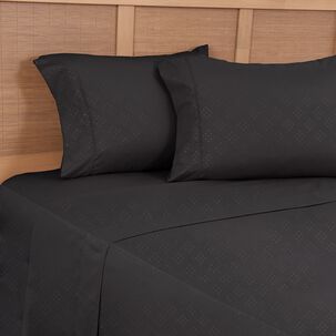 Sabana Estampada Plumetti Embossed 2 P Negro