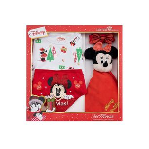 Set 4 Piezas Navidad Blanco Minnie Ni&ntilde;a 12-18 Meses