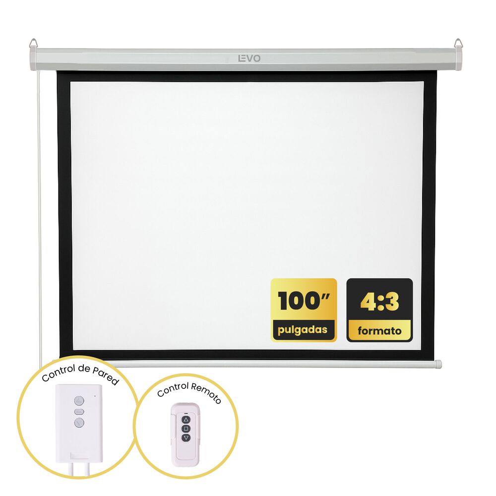 Proyector Port&aacute;til Halo 9000lm + Tel&oacute;n Electrico 100" Levo image number 4.0