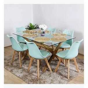 Juego De Comedor Medlock (140 X 90cm) + 6 Sillas Tulip