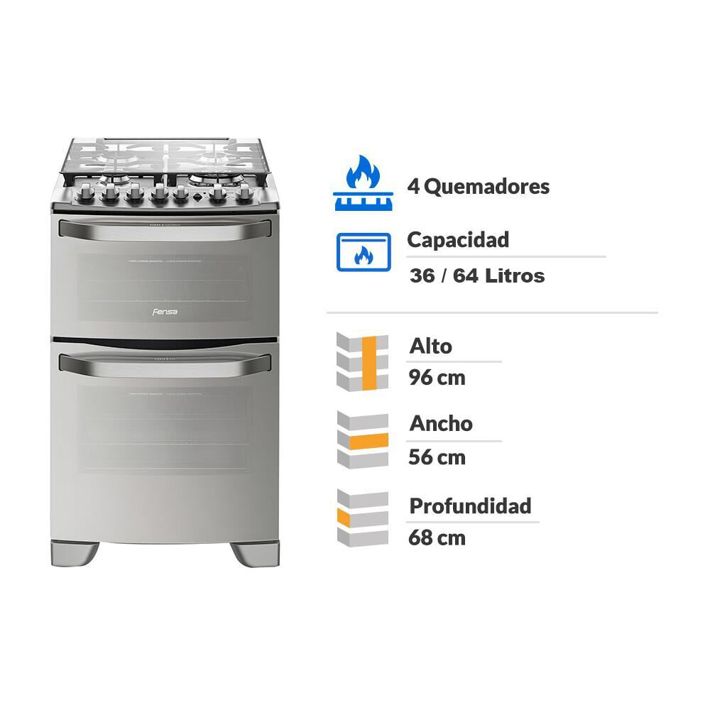 Ripley - COCINA FENSA 4 PLATOS 56 DXQ