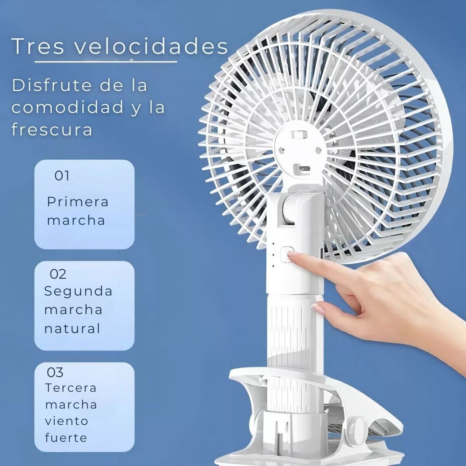 Ventilador De Escritorio Port&aacute;til Recargable 4 Modos De Uso Usb image number 5.0