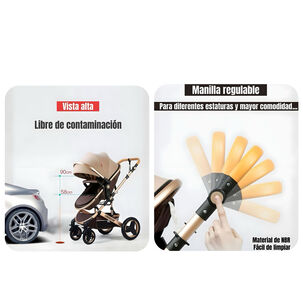 Coche Cuna Moisés Con Accesorios Lubabycas Café
