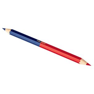 Bl&iacute;ster Con 2 L&aacute;pices 18 Cm Bicolor Gruesos Para Carpintero