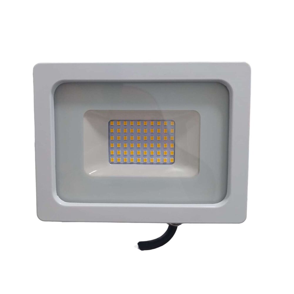Foco Proyector Luz Calida 3000k Marco Blanco 20w - Globaltronics image number 0.0
