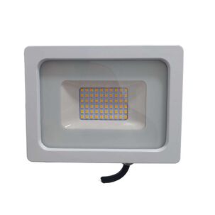Foco Proyector Luz Calida 3000k Marco Blanco 20w - Globaltronics