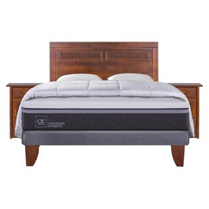Cama Europea Cic Ortopedic Advance / 2 Plazas / Base Normal + Set De Maderas + Textil
