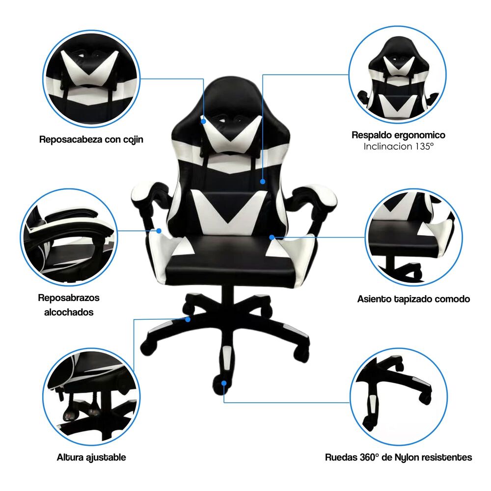 Silla Gamer Tokio Negra Y Roja - Ergon&oacute;mica Con Cojines Y Reclinable Para Un Confort &Oacute;ptimo image number 1.0