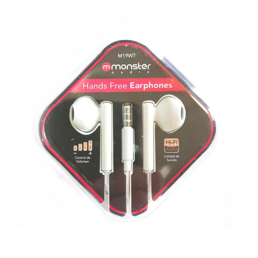 Audifonos Manos Libres Jack 3.5 Blanco M19 image number 1.0