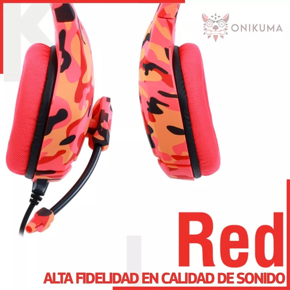 Audifonos Headset Gamer Premium Onikuma K1b Rojo Pc/ps4/xbox image number 1.0