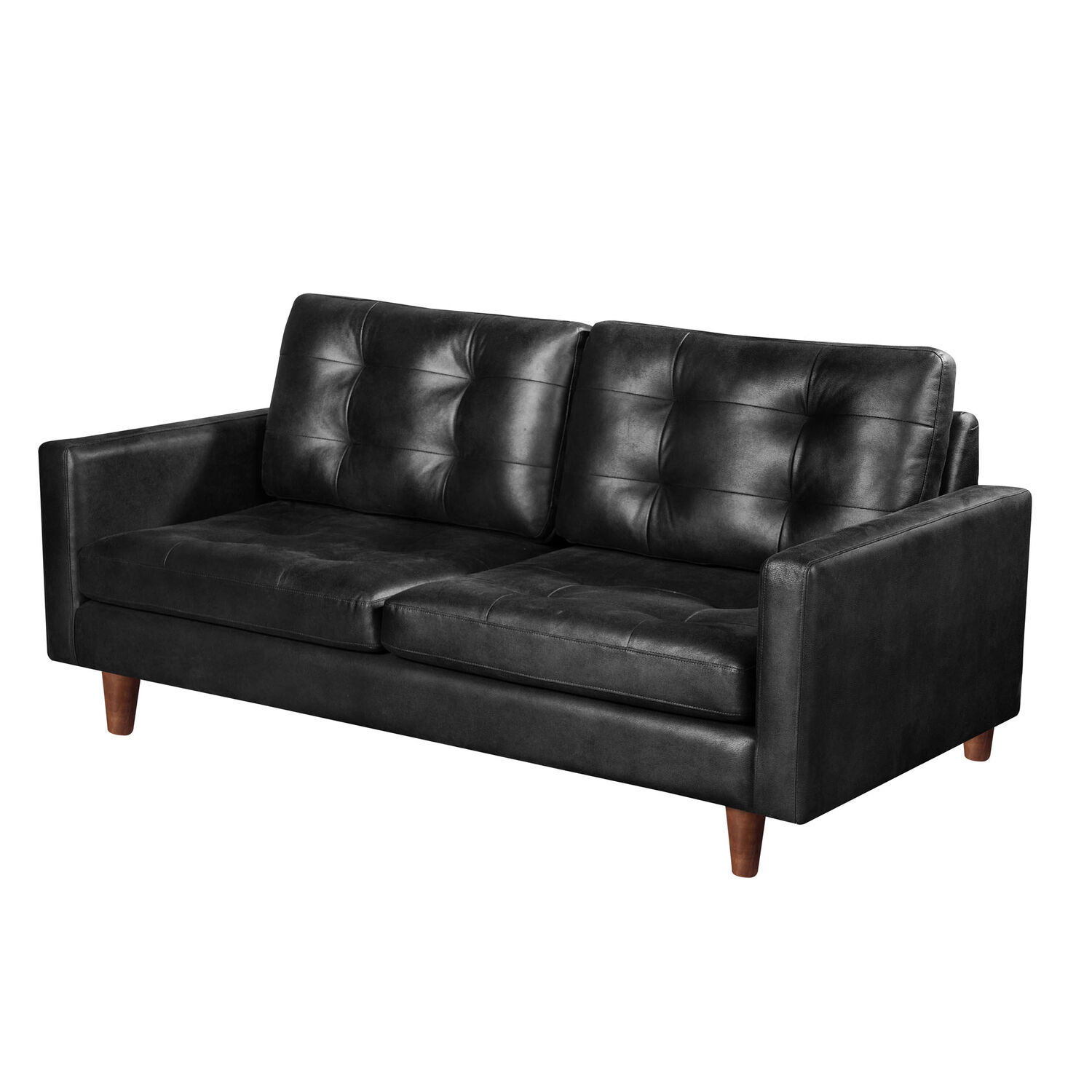 Sofa Napoles 3 Cuerpos Cuero Kentucky Negro image number 2.0