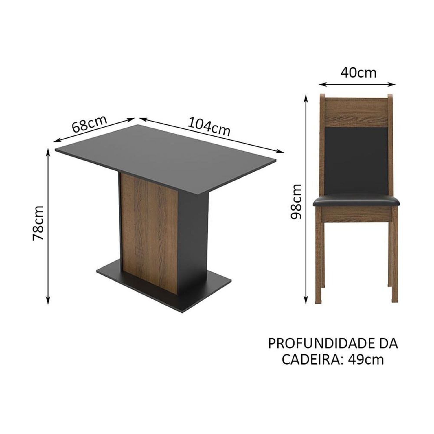 Juego De Comedor Vekkahome Elia Nelly / 4 Sillas image number 1.0