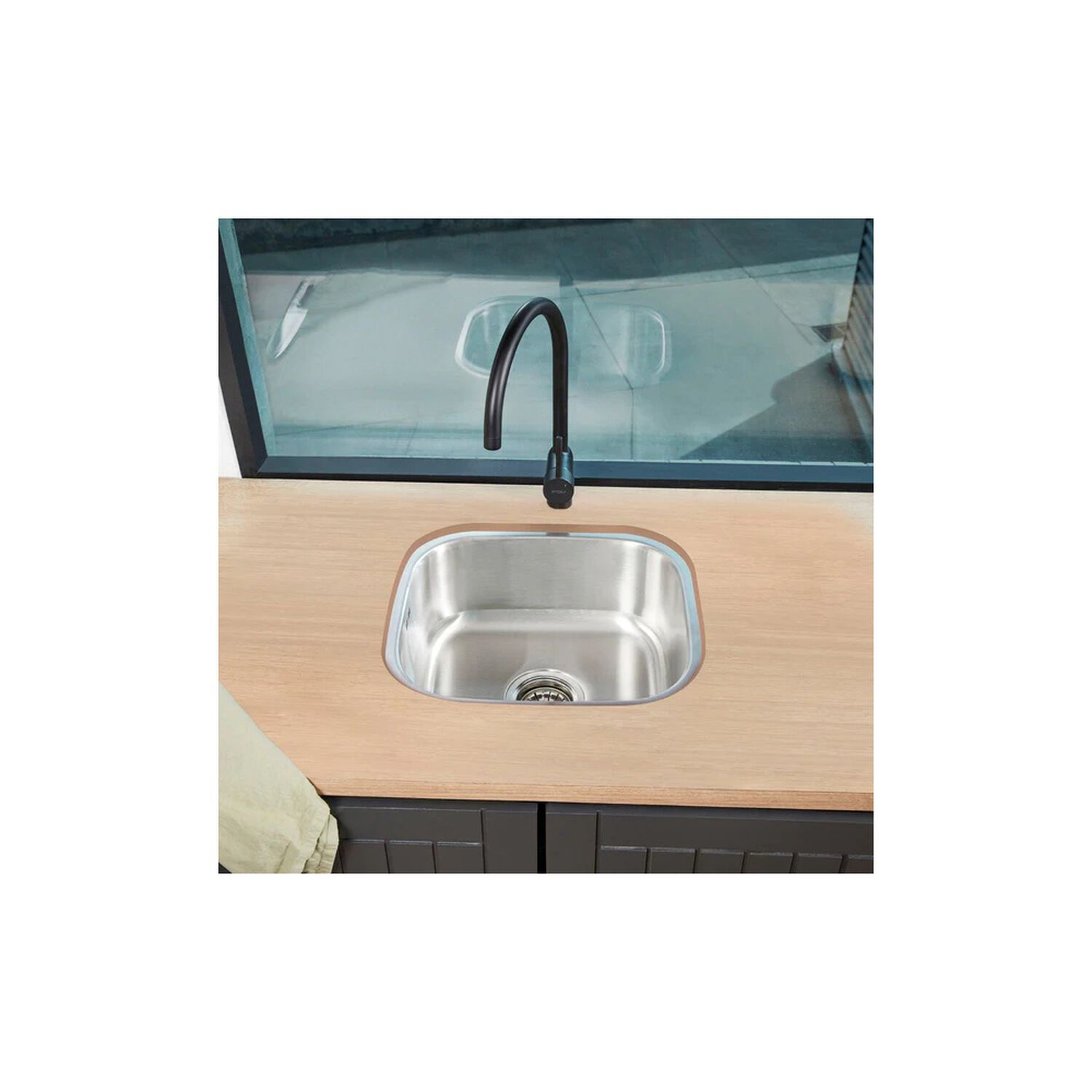 Lavaplatos Bajo Cubierta Acero Inox New Pio Square 1c Fdv image number 1.0