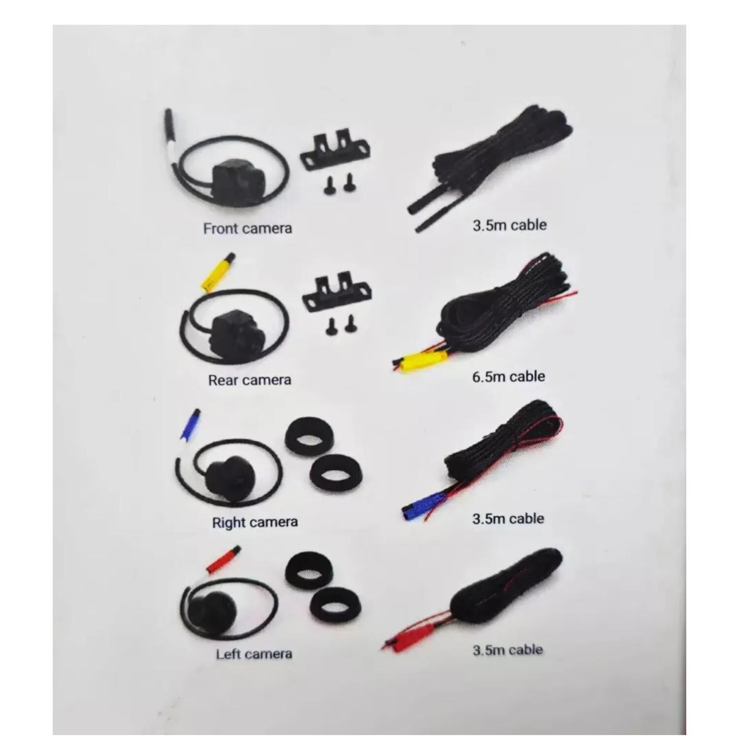 Kit 4 Camaras Para Automovil Sistema 360 Con Cableado Aiwa image number 1.0