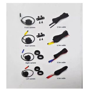 Kit 4 Camaras Para Automovil Sistema 360 Con Cableado Aiwa