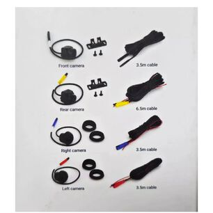 Kit 4 Camaras Para Automovil Sistema 360 Con Cableado Aiwa