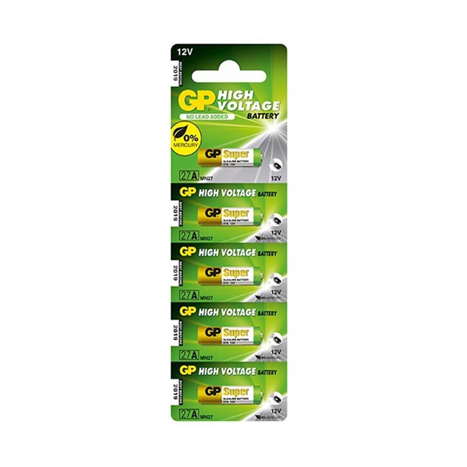 Pila Para Control Gp 27a Pack De 5 Unidades image number 1.0
