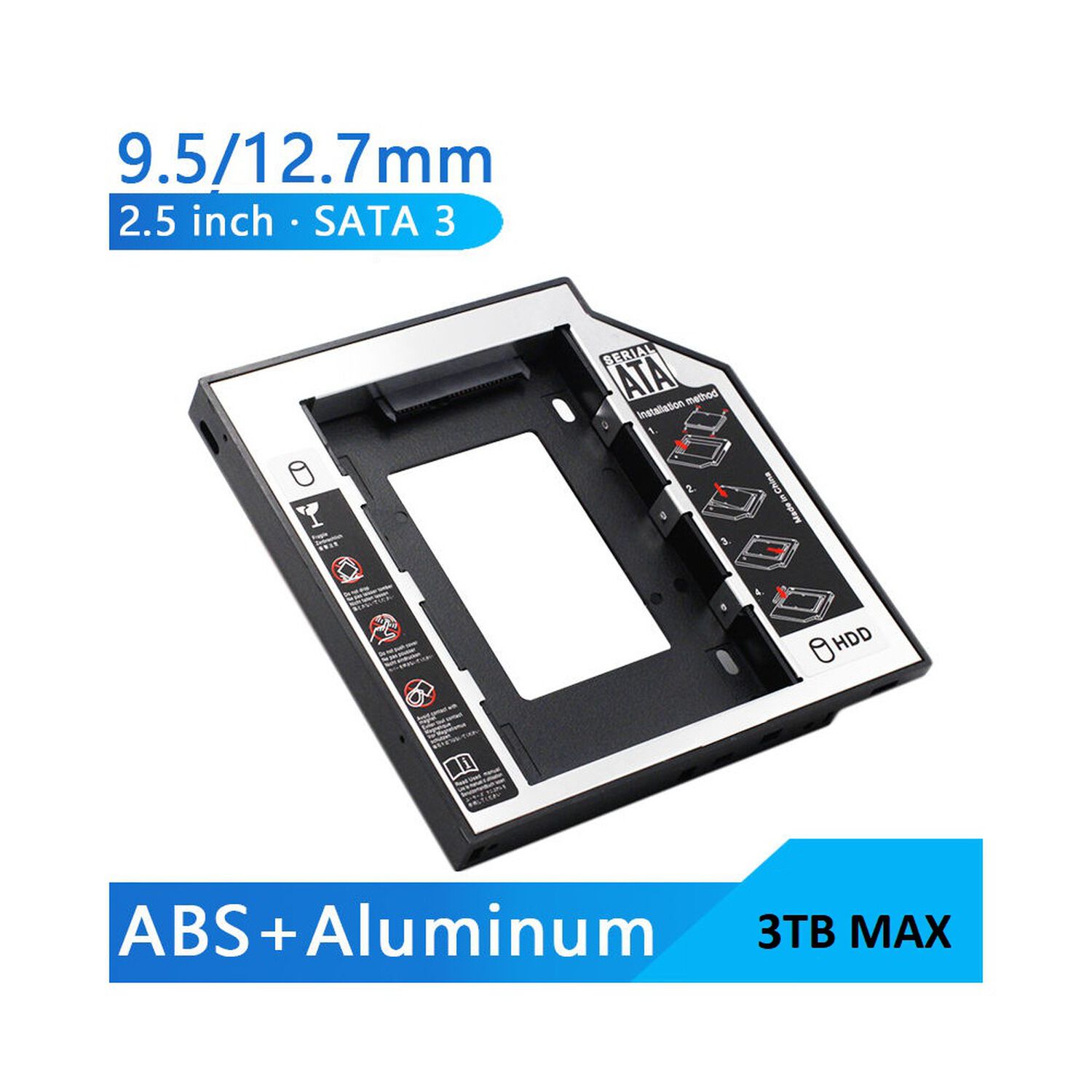 Caddy Para Disco Ssd O Hdd De 2.5" Sata / 9.5mm High Speed image number 3.0