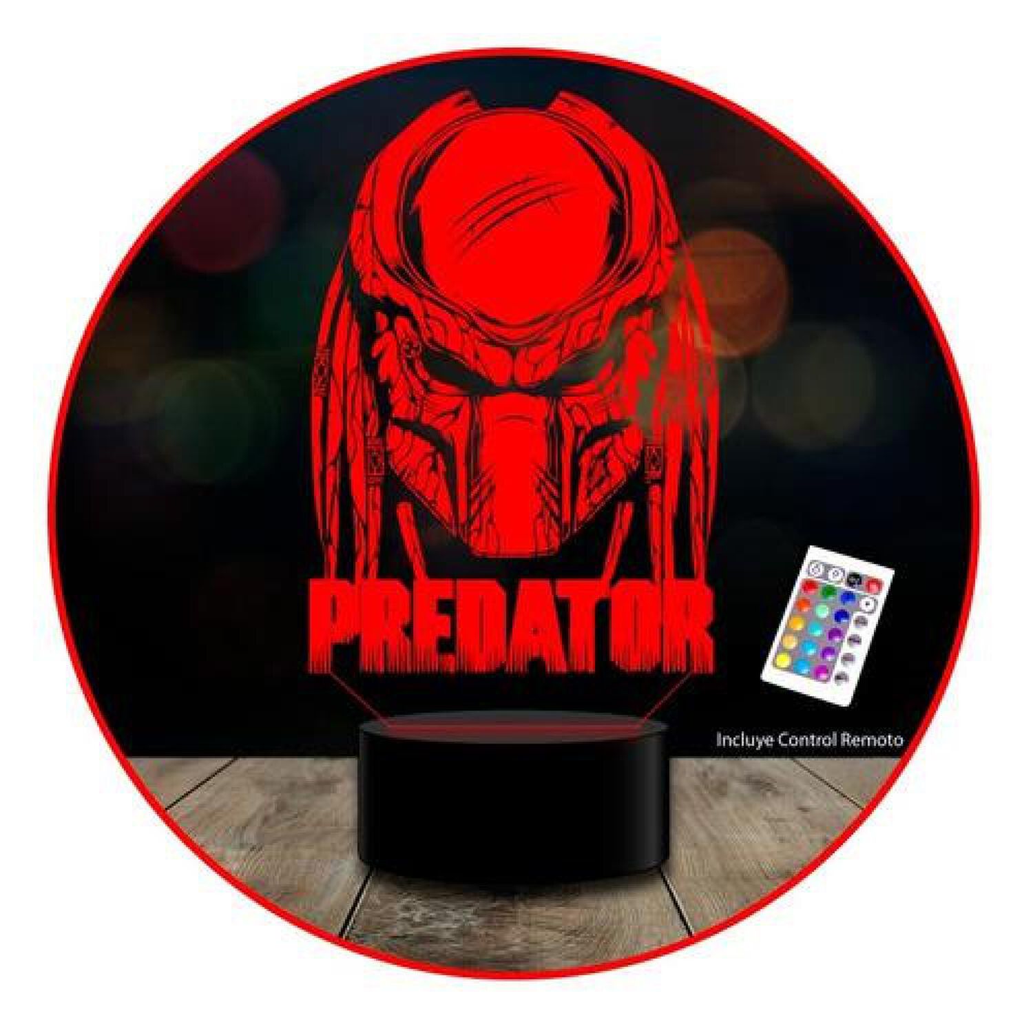 Lampara 3d Predator Depredador Control Remoto 16 Colores image number 0.0