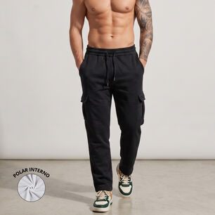DJOE PANTALON BUZO CARGO FORRO POLAR HOMBRE