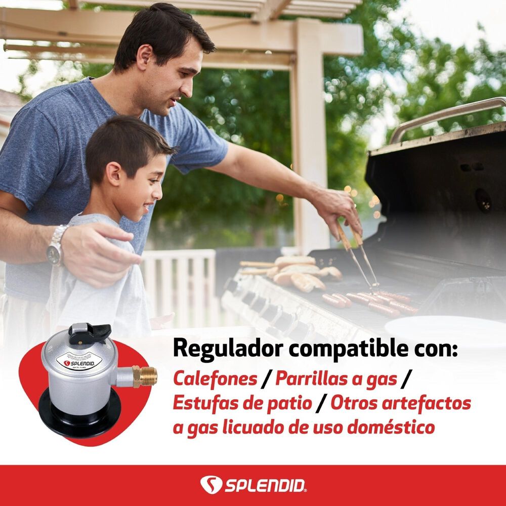 Regulador De Gas Licuado Splendid De 5-11-15kg Certificado image number 4.0