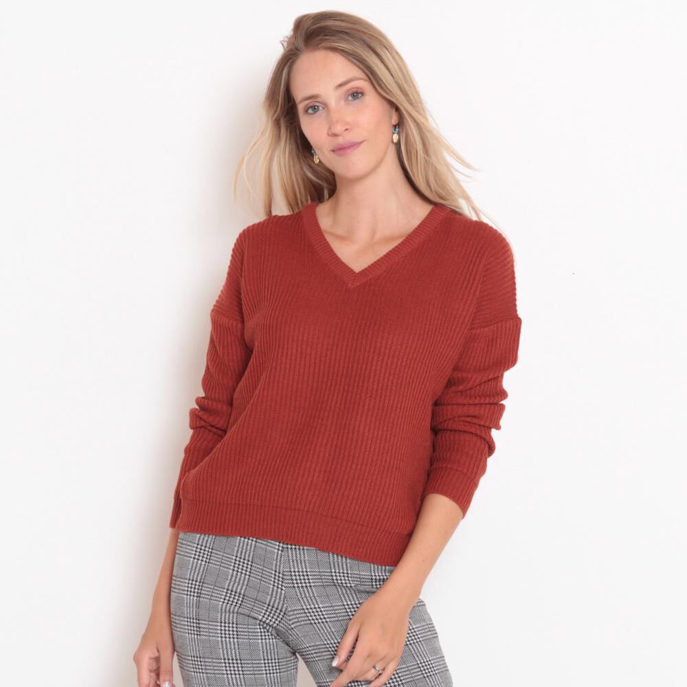 Sweater Tejido Cuello V Mujer Wados image number 0.0