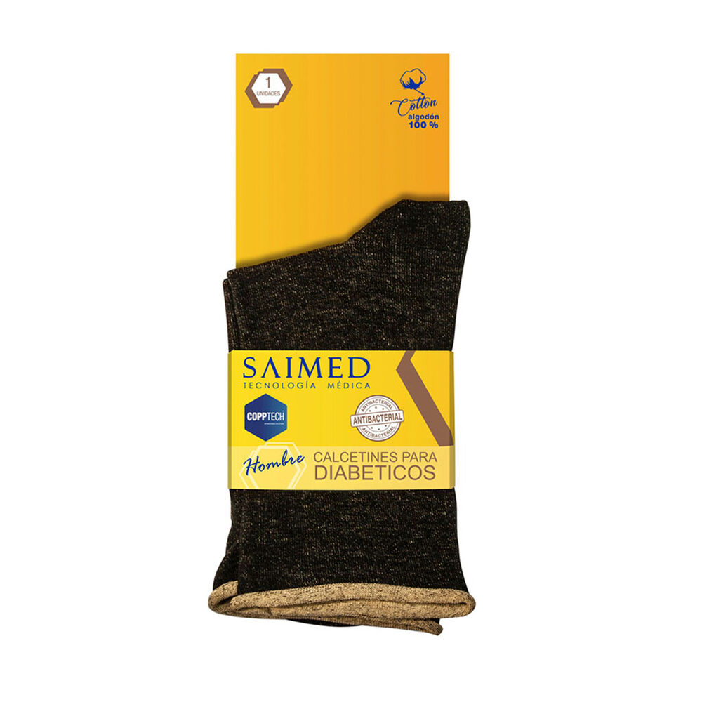 Calcetín Algodón Cobre Largo Hombre Apto Para Diabeticos image number 3.0