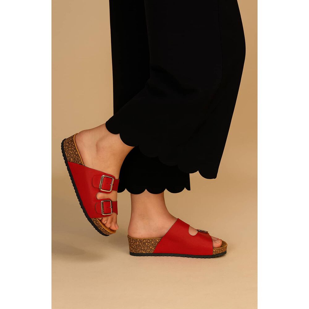 Sandalia Mujer Rojo Arlequin Chancleta image number 5.0