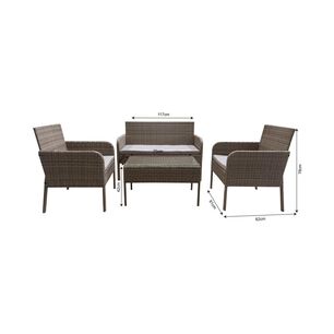 Juego De Terraza Casa Ideal Zanzibar / 4 Personas