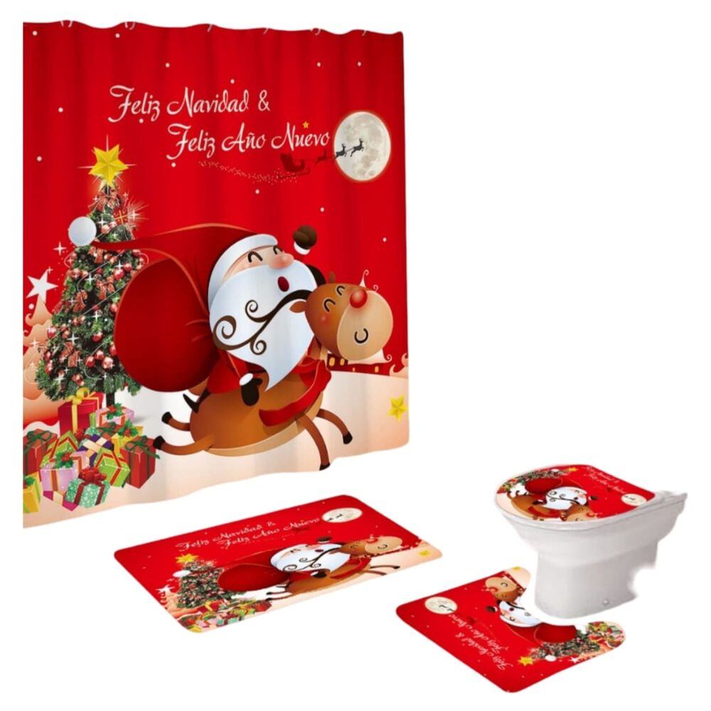 Set Navidad 4 Piezas Decoración Baño Festiva 29o1 image number 0.0