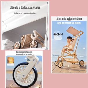 Coche De Paseo Lujoso &Uacute;ltra Slim Lubabycas Negro