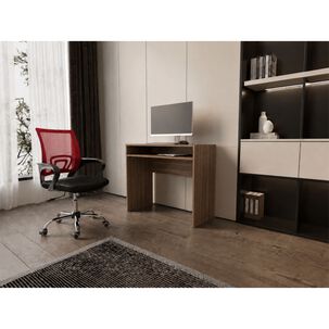 Combo Oficina New York 1 Escritorio Avellana + Silla Color Ergonomica Con Altura Ajustable