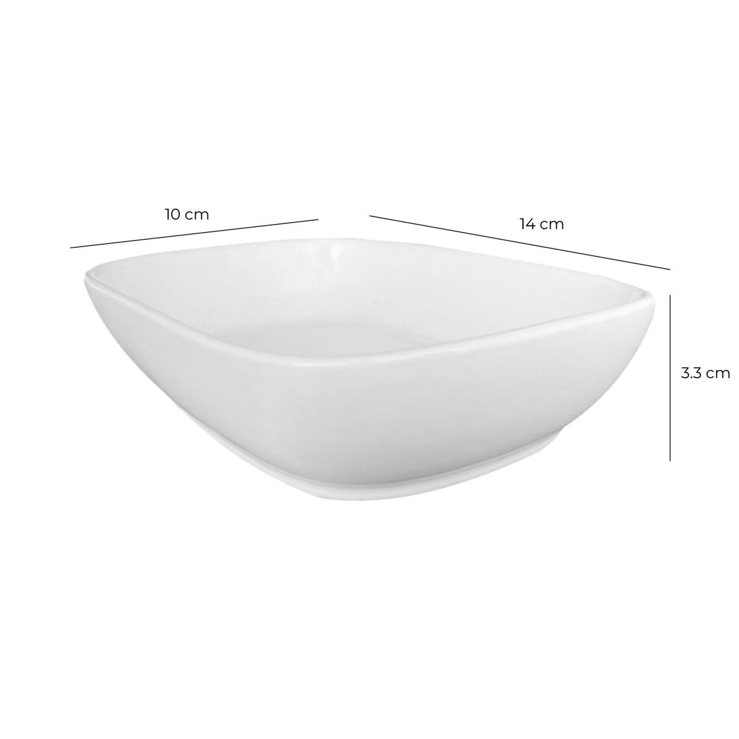 Set De 4 Plato Rectangular 14 X 10 X 3.3 Cm Linea Tower image number 6.0