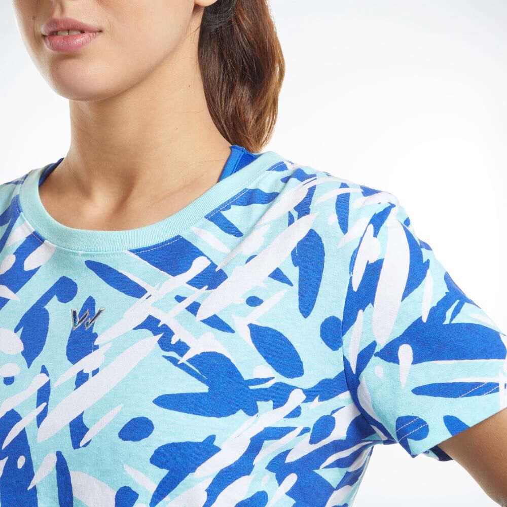 Polera Deportiva Crop Estampada Manga Corta Mujer Wetland image number 4.0