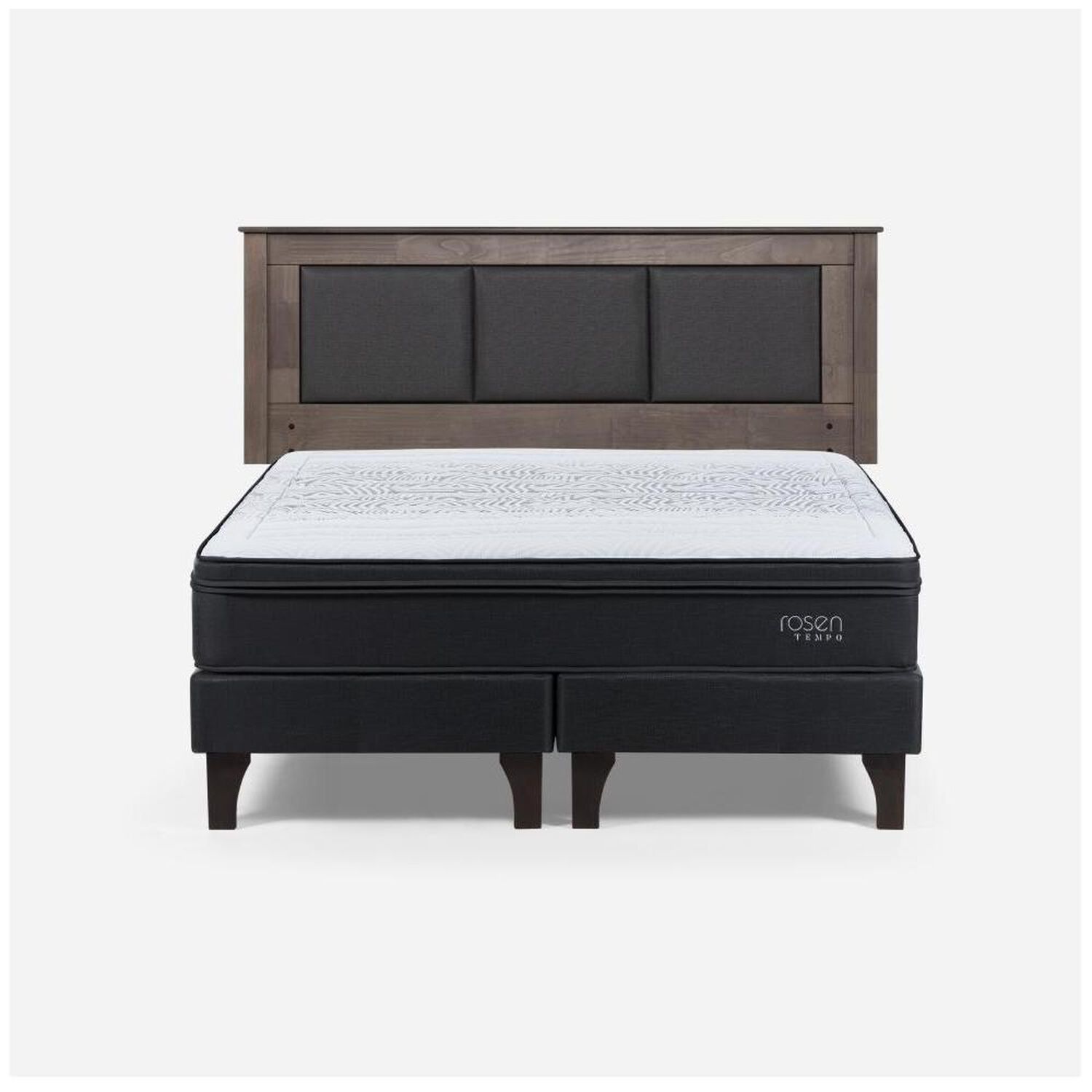 Cama Europea Rosen Tempo / 2 Plazas / Base Dividida + Respaldo image number 0.0