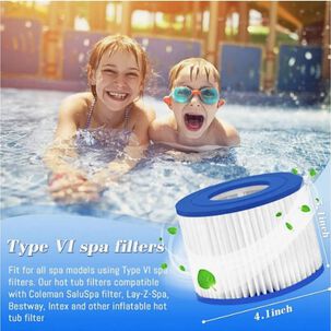Repuesto Cartucho De Filtro Tipo Vi Para Lay-z-spa Pack 6 Un