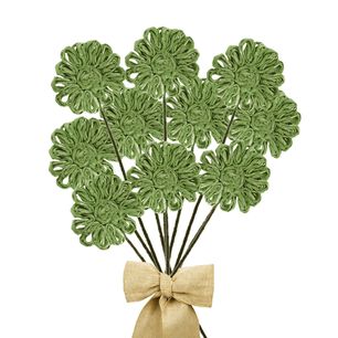Flor Yute Verde 38 Cm Pack 6 Un.