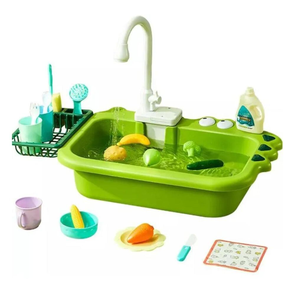 Juguete Fregadero Lavavajillas Con Accesorios Verde Infantil image number 0.0