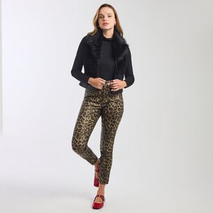 Pantal&oacute;n Estampado Tiro Medi Skinny Mujer Kimera