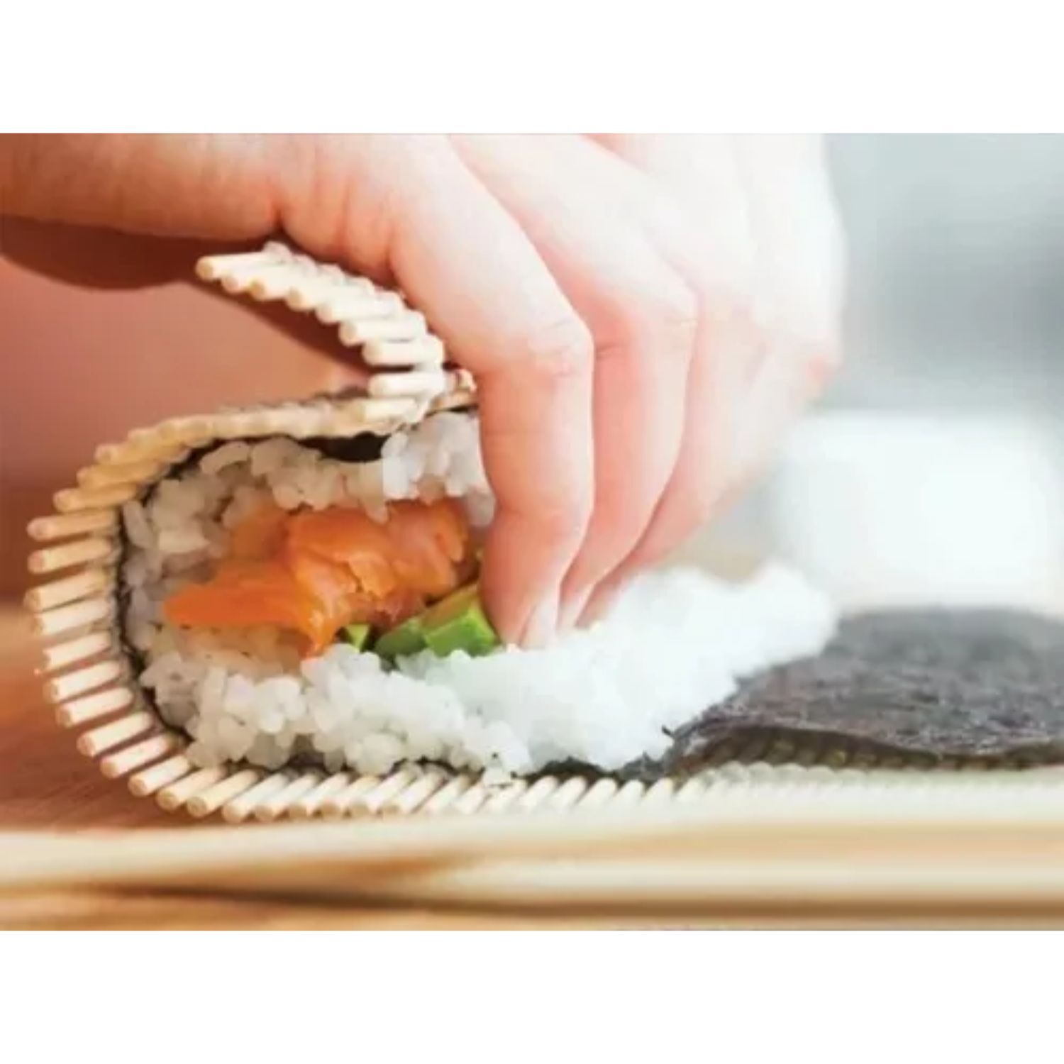 Pack 6 Esterilla Delgada Redonda Bamb&uacute; Para Sushi De 24x24cm image number 2.0