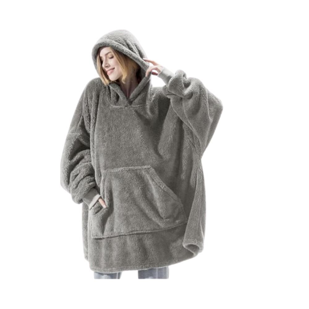 Poleron Felpa Con Capucha Manta Polar Bata Frazada Inviern image number 7.0